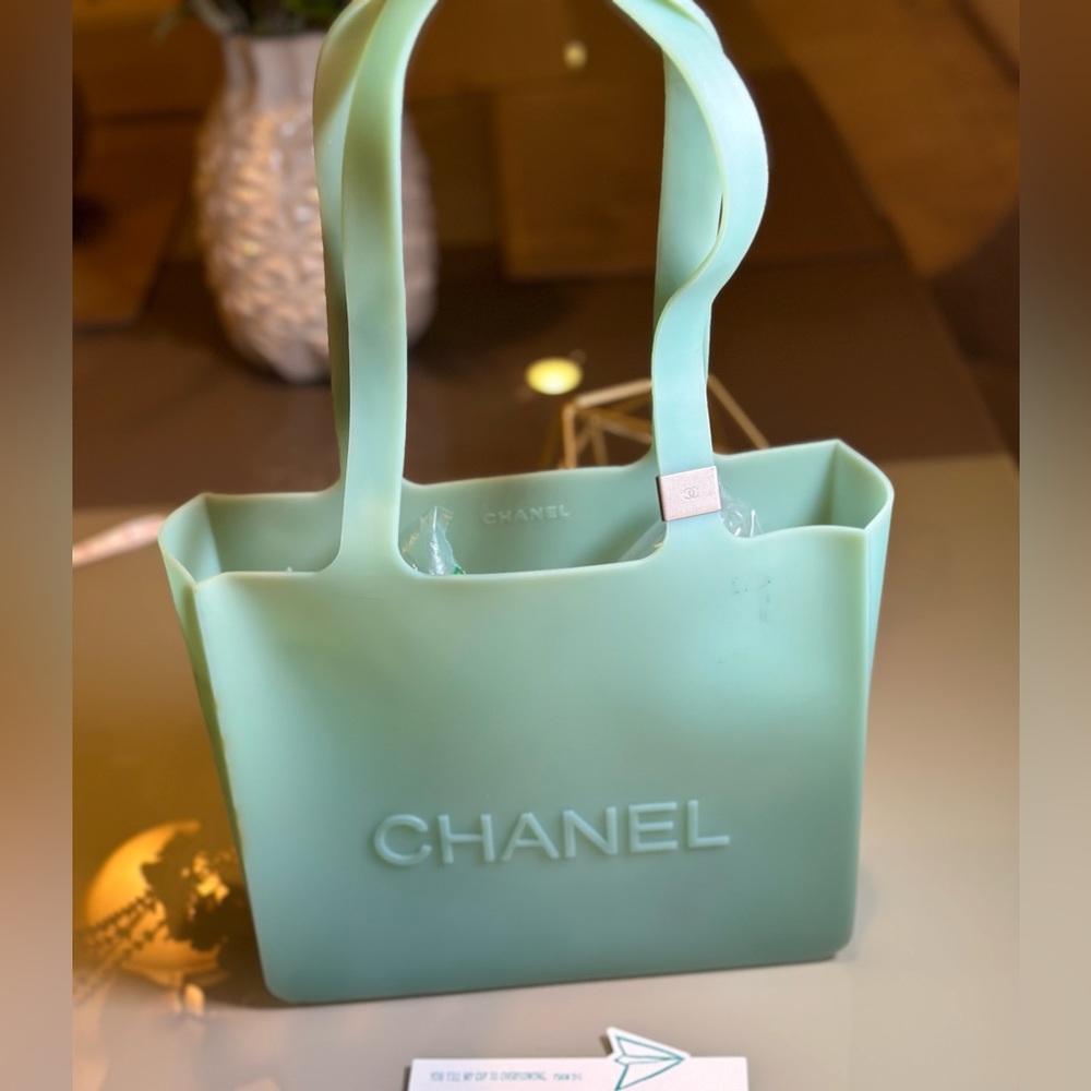 CHANEL Turquoise Jelly Tote